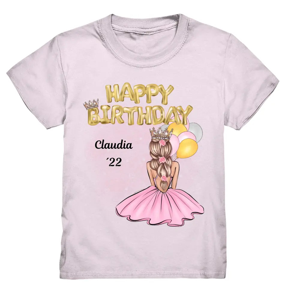 Geburtstag T-Shirt Mädchen Happy Birthday - K-150