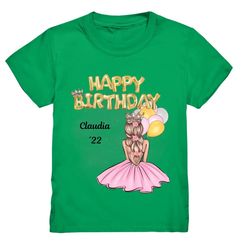 Geburtstag T-Shirt Mädchen Happy Birthday - K-150