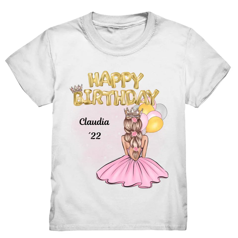 Geburtstag T-Shirt Mädchen Happy Birthday - K-150