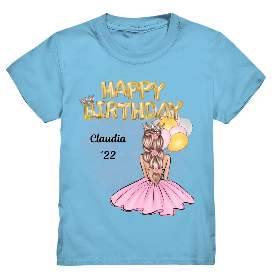 Geburtstag T-Shirt Mädchen Happy Birthday - K-150