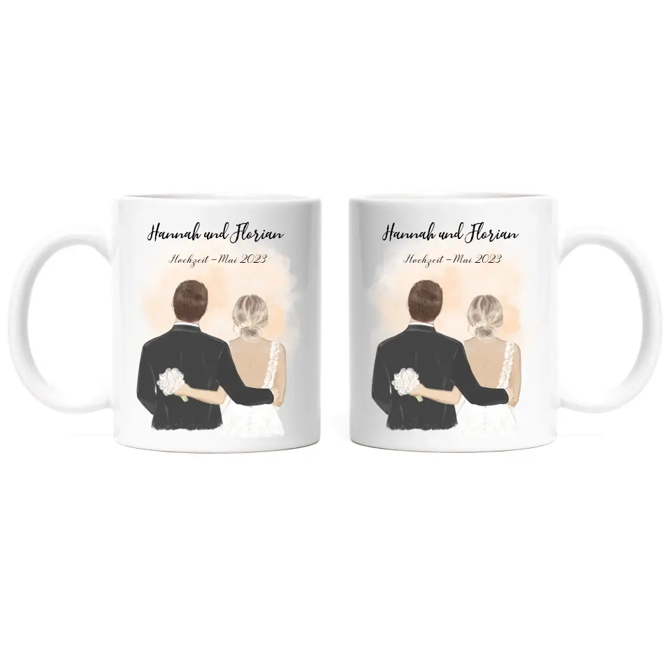 Braut & Bräutigam Tasse Hochzeit Brautpaar - K-163