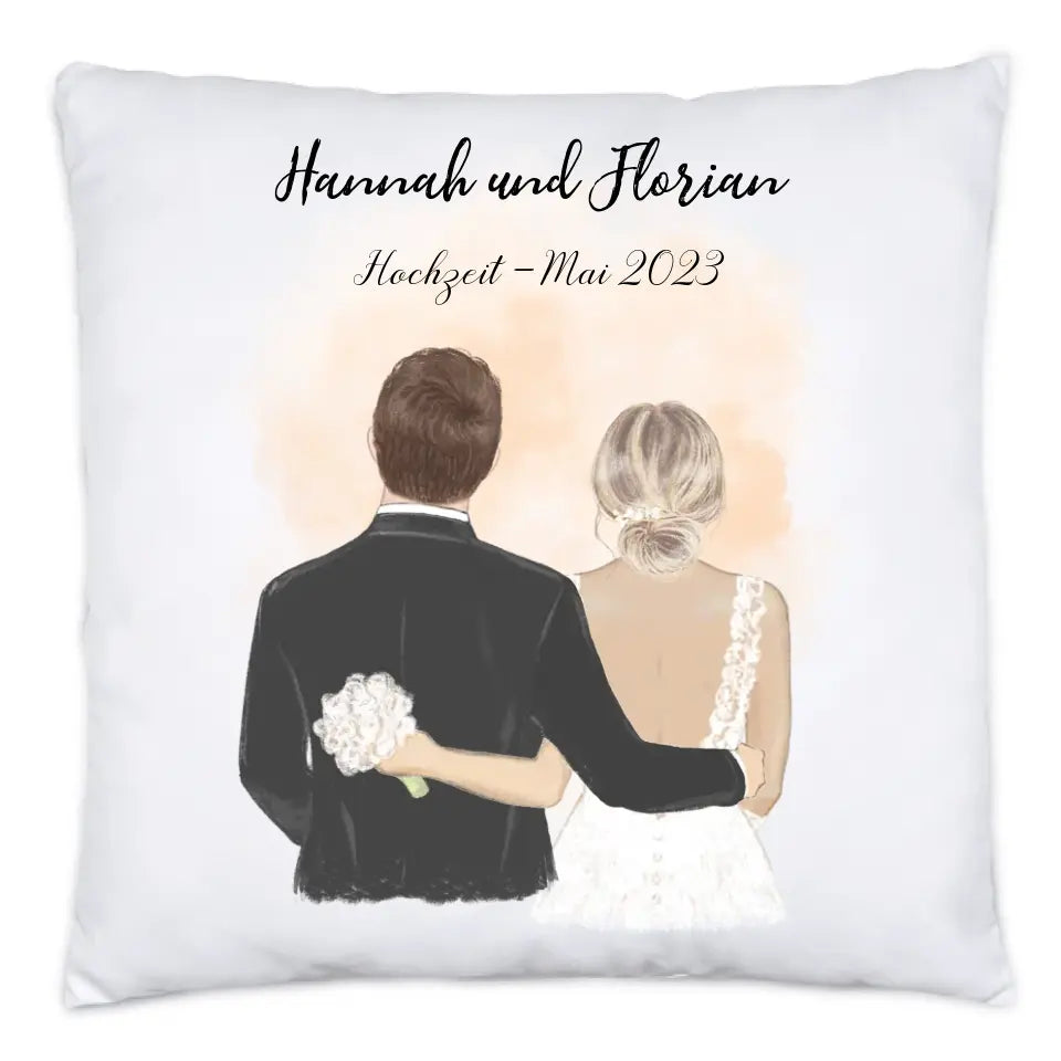 Braut & Bräutigam Kissen Hochzeit Brautpaar - K-163