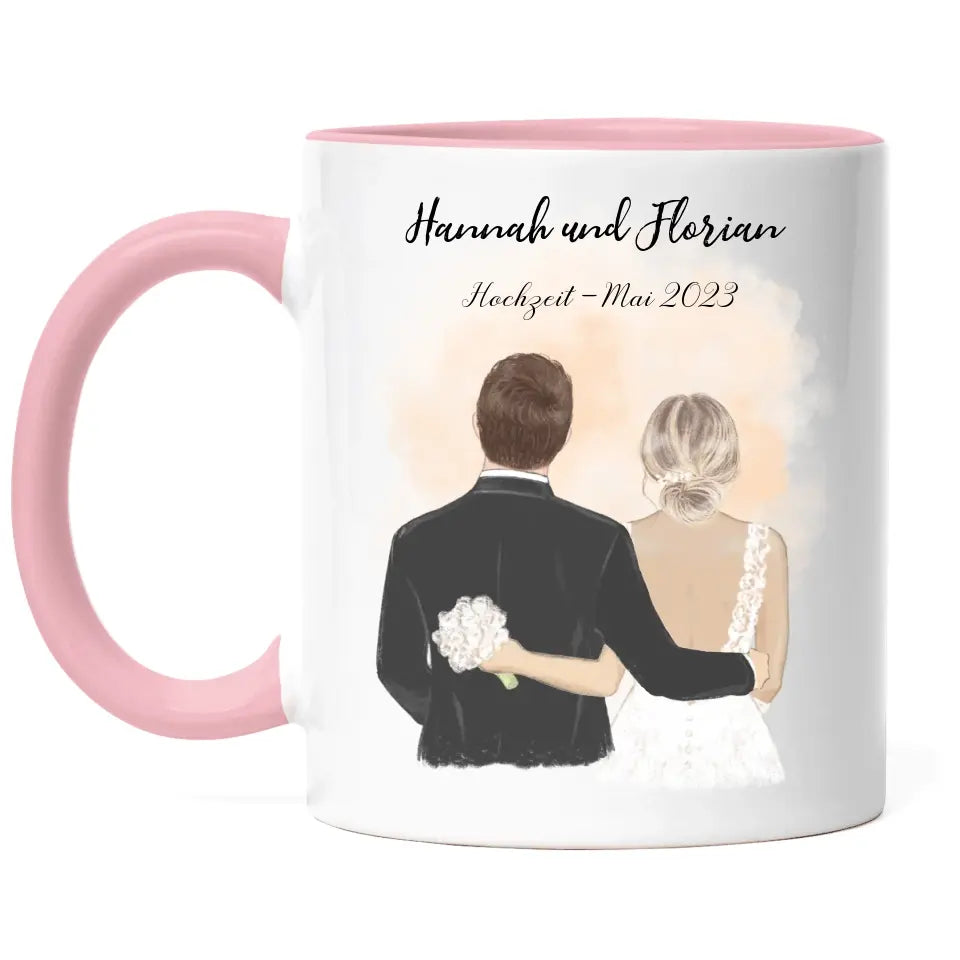 Braut & Bräutigam Tasse Hochzeit Brautpaar - K-163