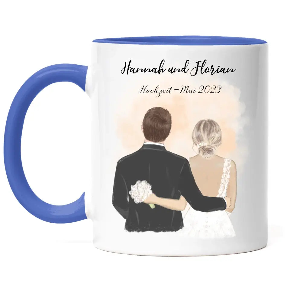 Braut & Bräutigam Tasse Hochzeit Brautpaar - K-163
