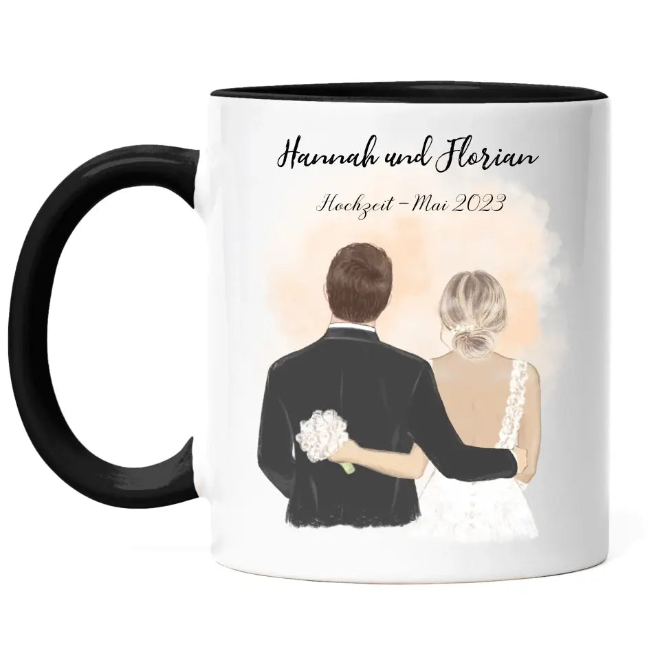 Braut & Bräutigam Tasse Hochzeit Brautpaar - K-163