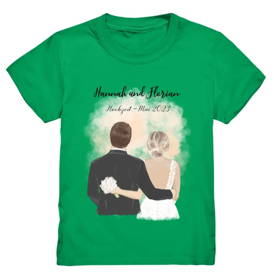 Braut & Bräutigam T-Shirt Hochzeit Brautpaar - K-163