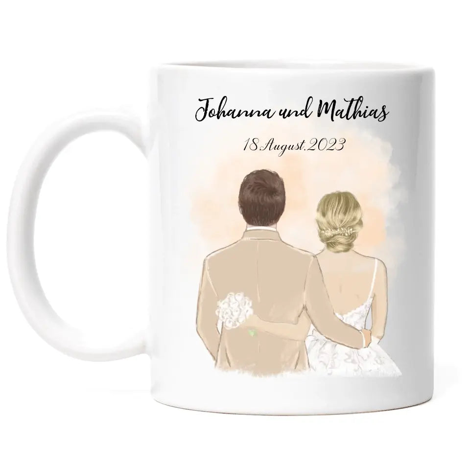 Braut & Bräutigam Tasse Hochzeit Brautpaar - K-164