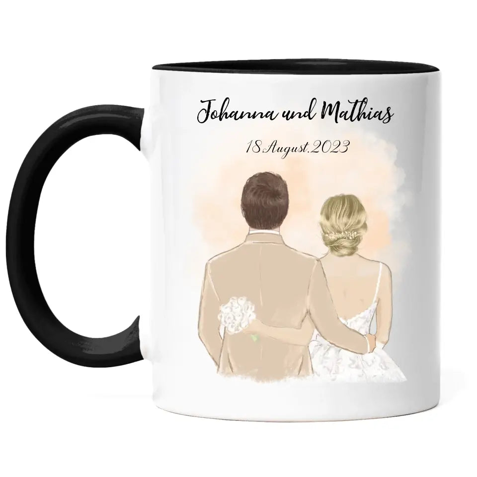 Braut & Bräutigam Tasse Hochzeit Brautpaar - K-164