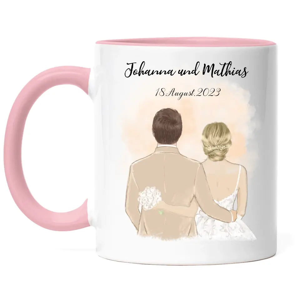 Braut & Bräutigam Tasse Hochzeit Brautpaar - K-164