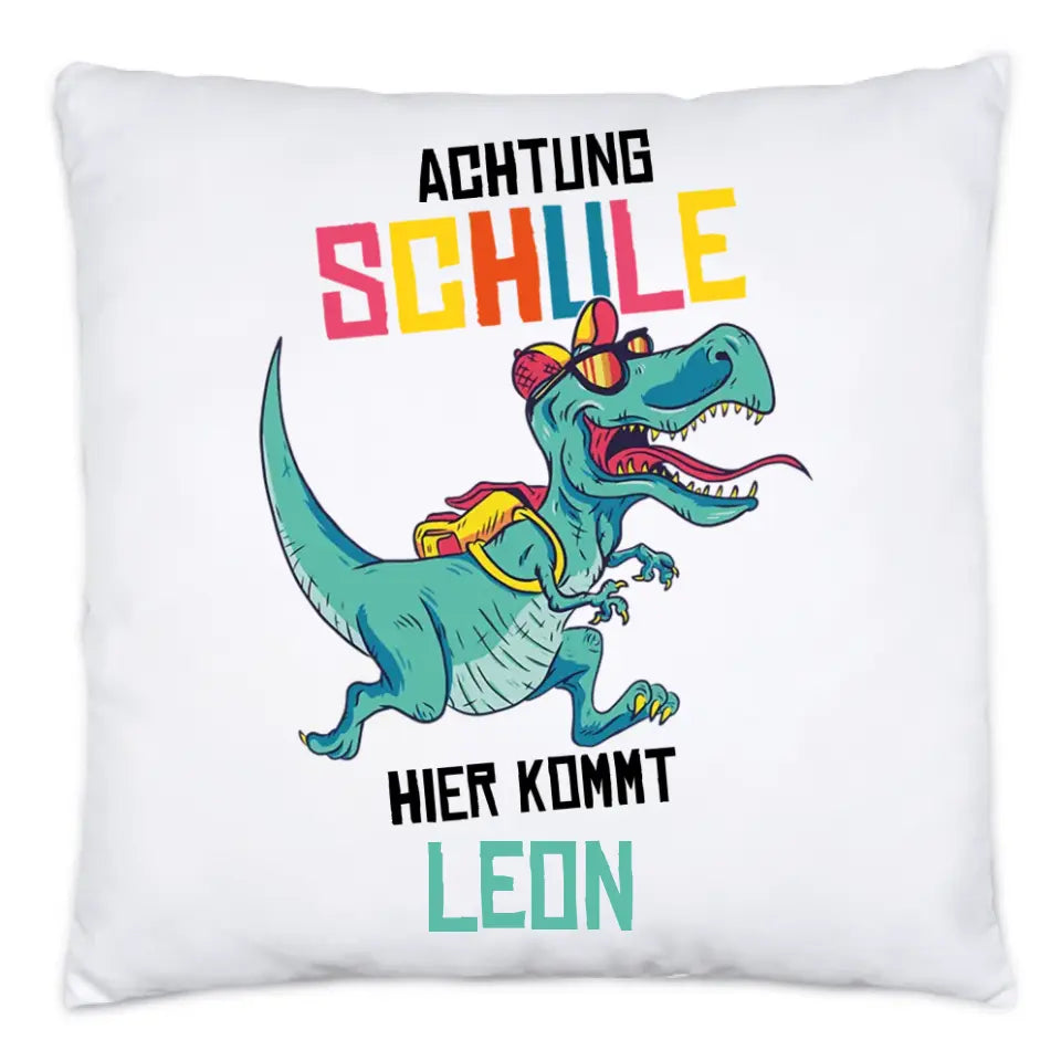 Einschulung Kissen Schulkind 1. Schultag Dino - E01