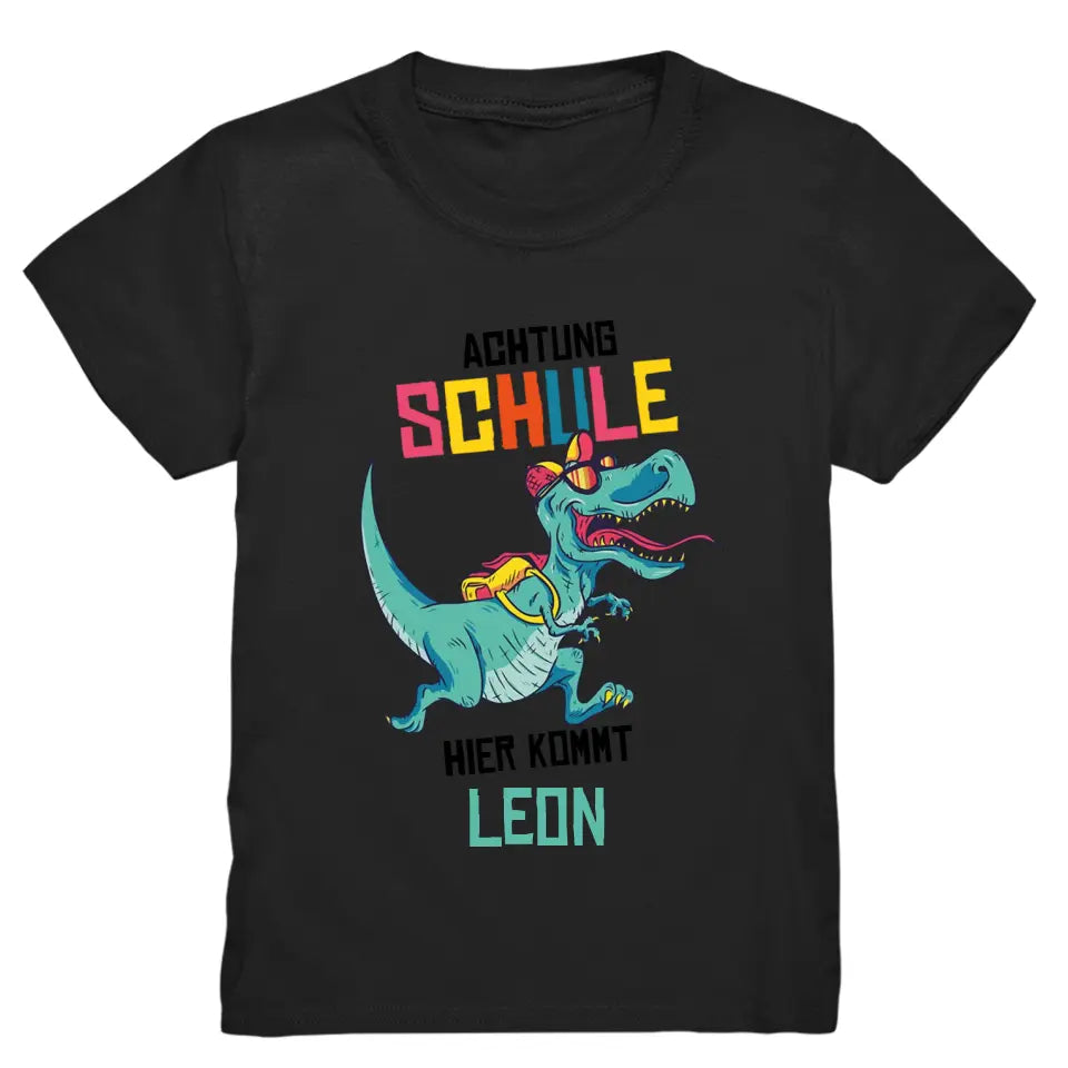 Einschulung T-Shirt Schulkind 1. Schultag Dino - E01