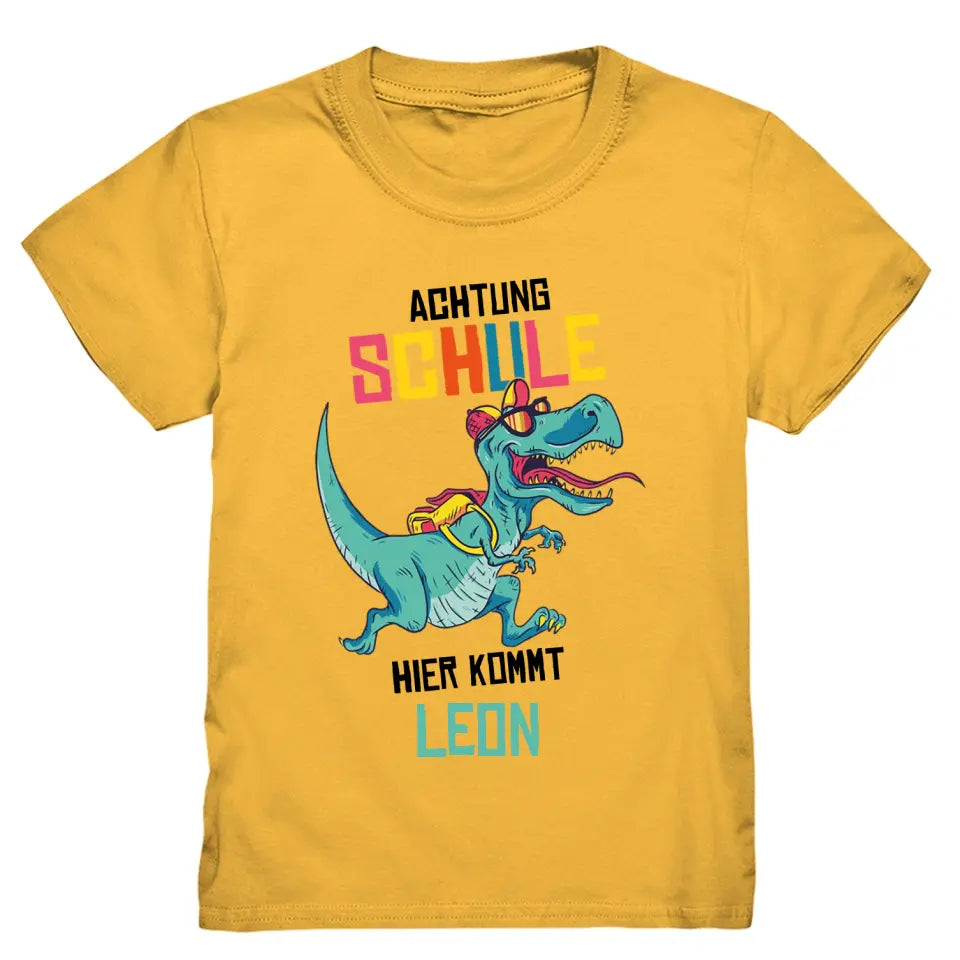 Einschulung T-Shirt Schulkind 1. Schultag Dino - E01