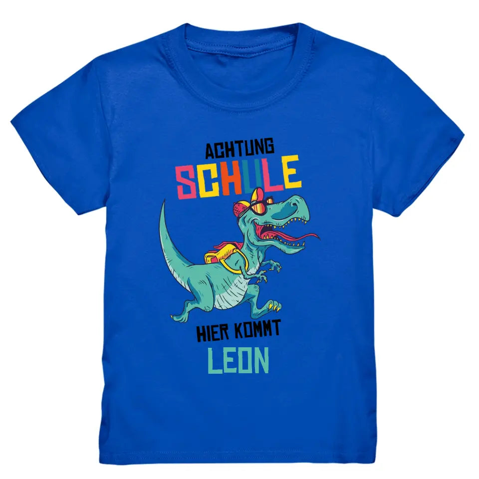 Einschulung T-Shirt Schulkind 1. Schultag Dino - E01