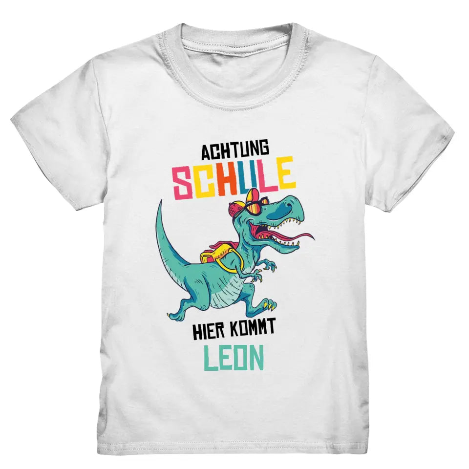 Einschulung T-Shirt Schulkind 1. Schultag Dino - E01