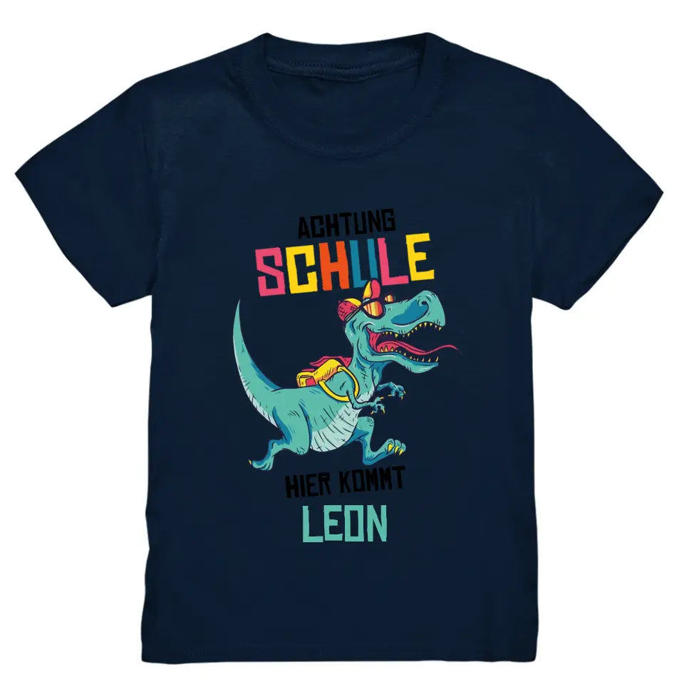 Einschulung T-Shirt Schulkind 1. Schultag Dino - E01