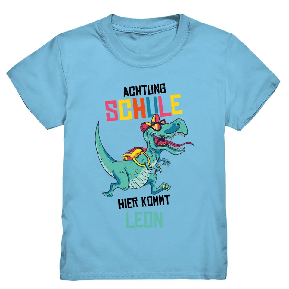 Einschulung T-Shirt Schulkind 1. Schultag Dino - E01