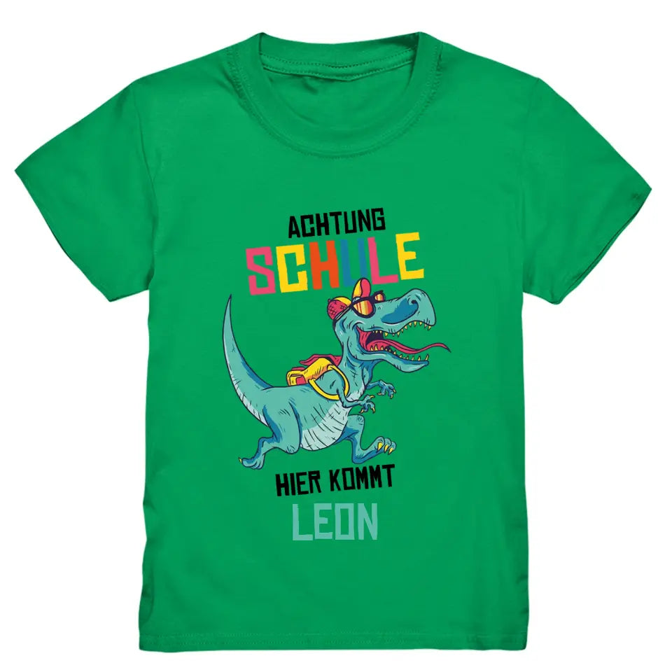 Einschulung T-Shirt Schulkind 1. Schultag Dino - E01