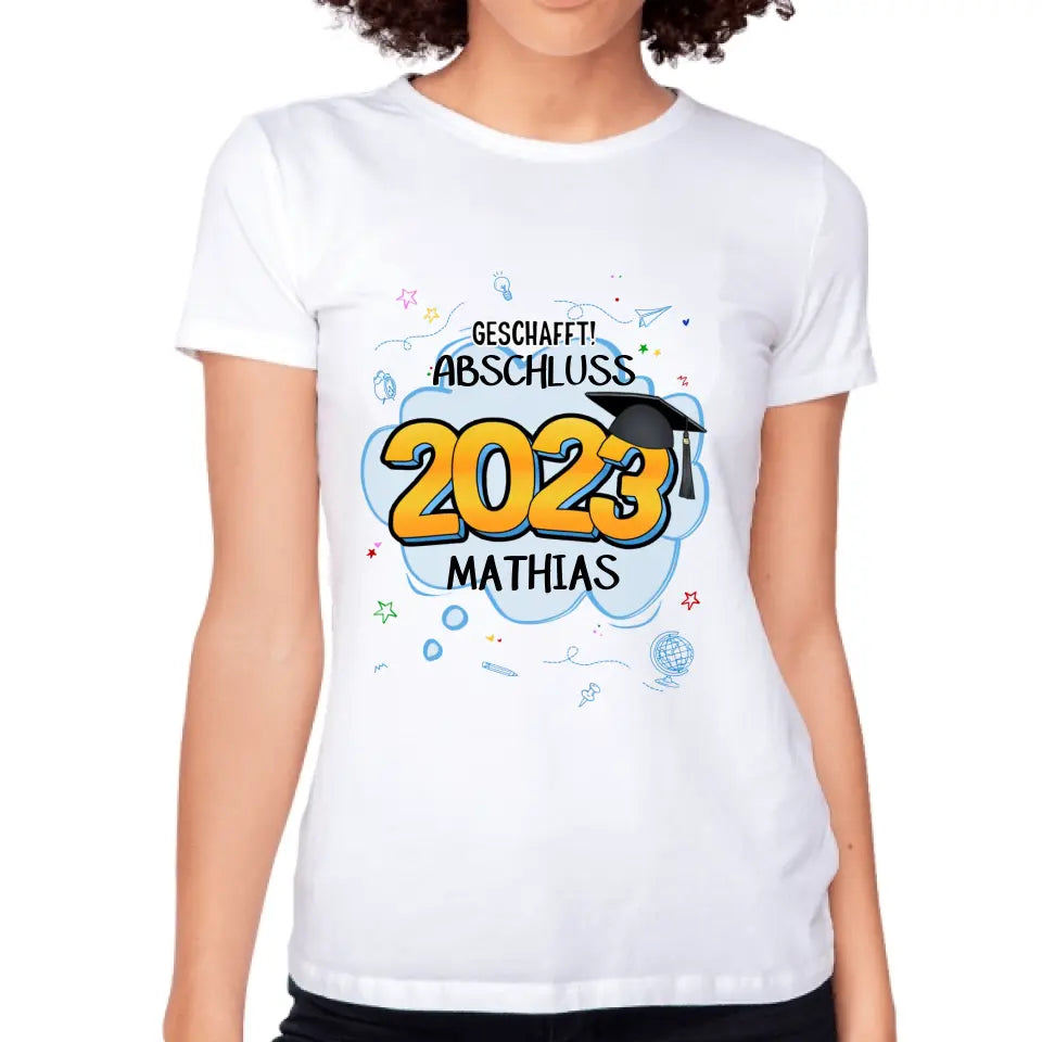 Abschluss T-Shirt Abitur Bachelor Master Abi - K-166