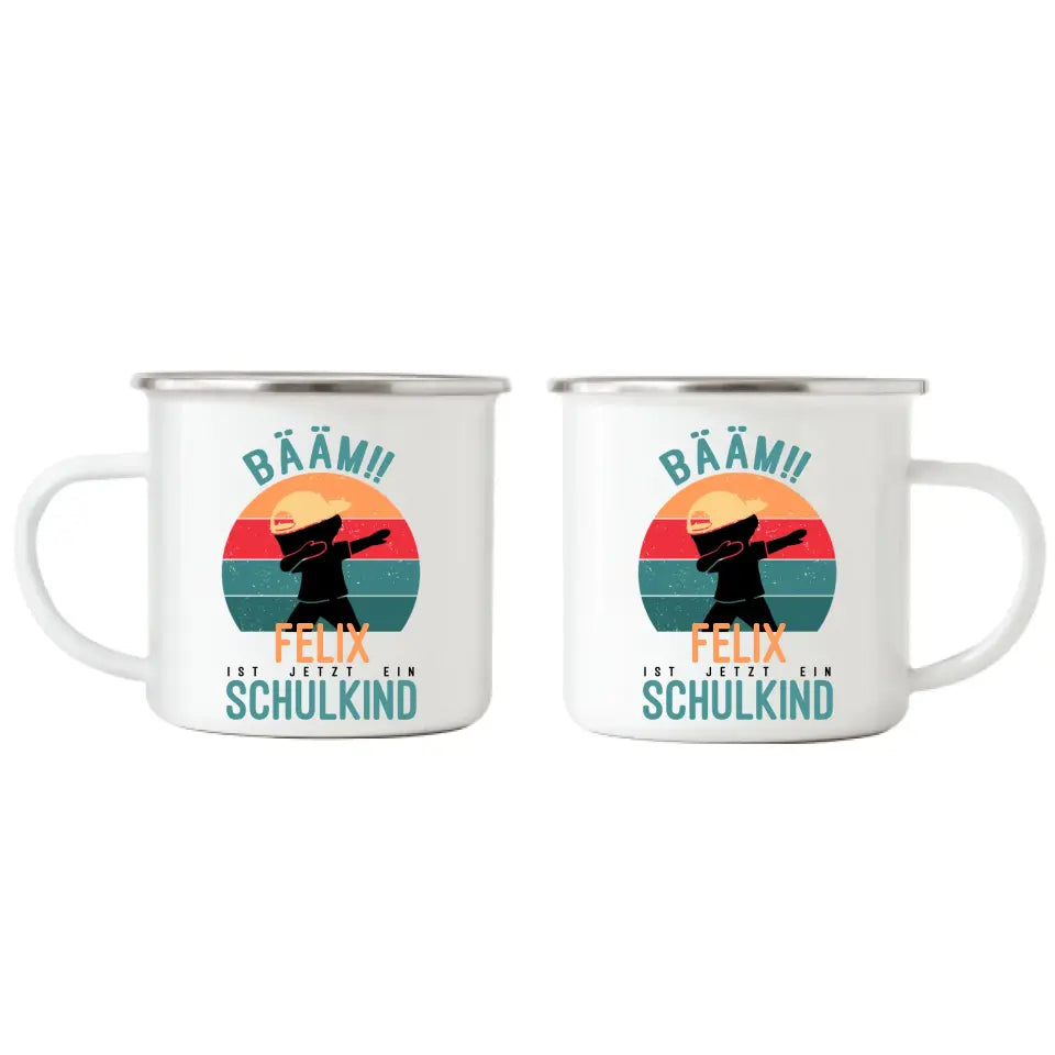 Einschulung Emaille Tasse Schulkind Bääm! - K-168