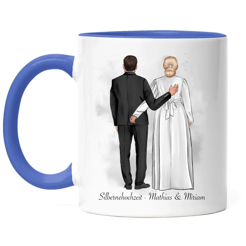 Paar Tasse Hochzeit Silberhochzeit Goldene Hochzeit - K-173