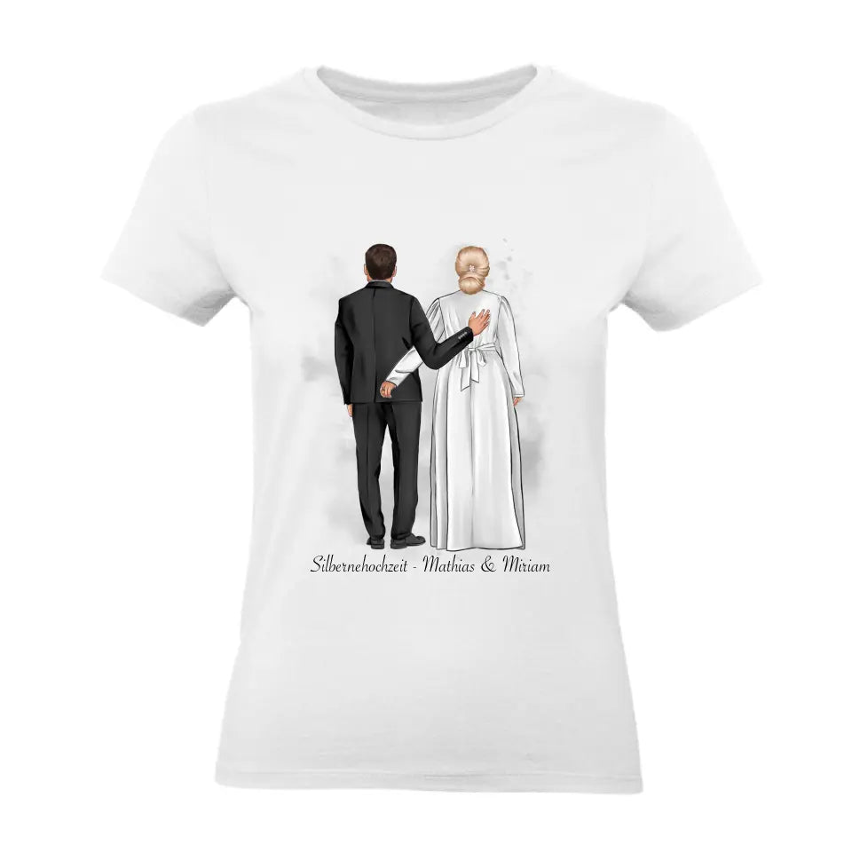 Paar T-Shirt Hochzeit Silberhochzeit Goldene Hochzeit - K-173