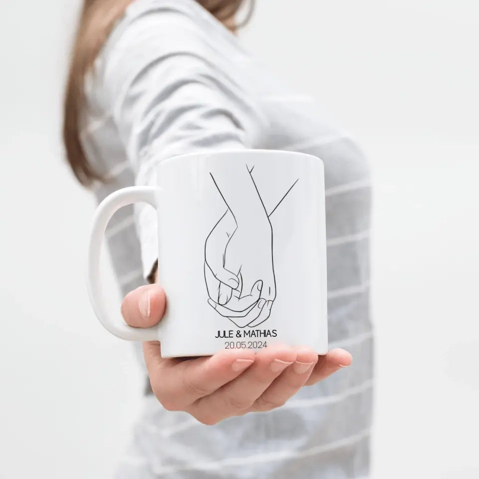 Pärchen Tasse Hand in Hand - C02