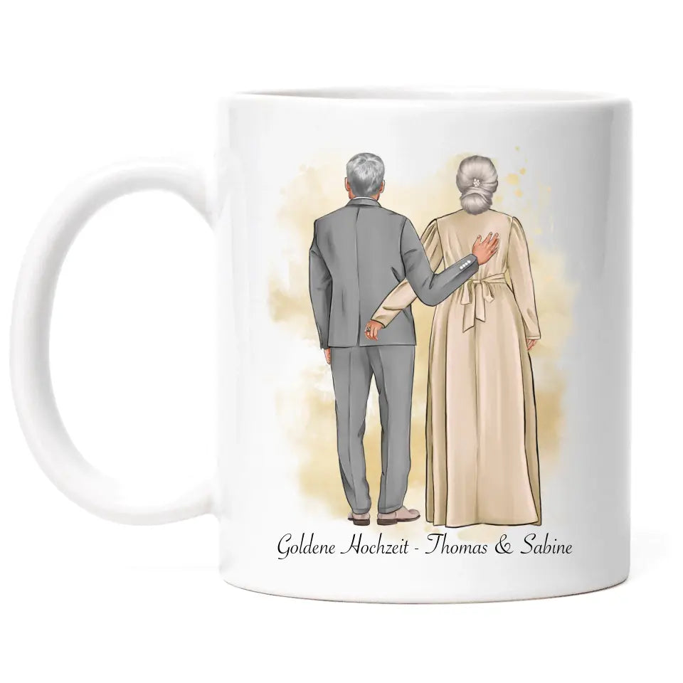 Goldene Hochzeit Tasse Paar Ehepaar - K-174