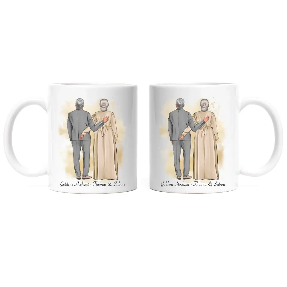 Goldene Hochzeit Tasse Paar Ehepaar - K-174