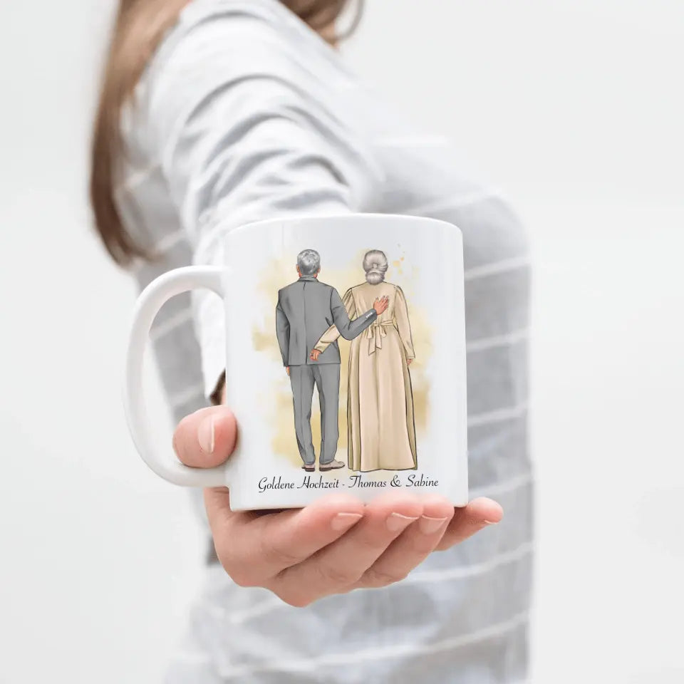 Goldene Hochzeit Tasse Paar Ehepaar - K-174