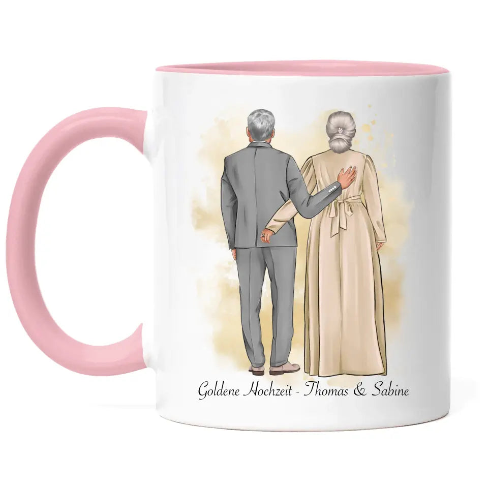 Goldene Hochzeit Tasse Paar Ehepaar - K-174