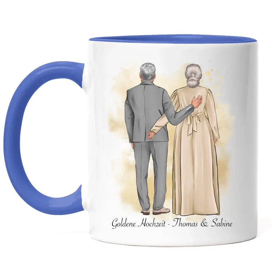 Goldene Hochzeit Tasse Paar Ehepaar - K-174