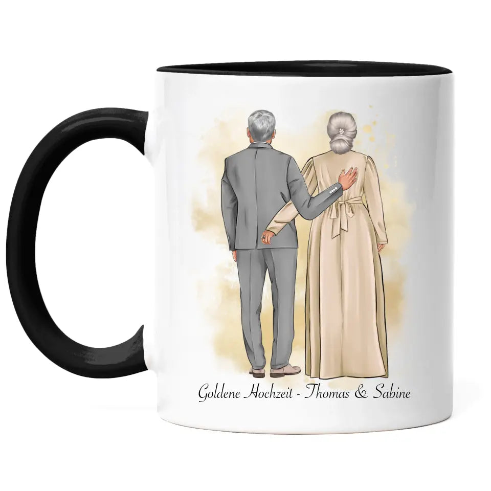 Goldene Hochzeit Tasse Paar Ehepaar - K-174