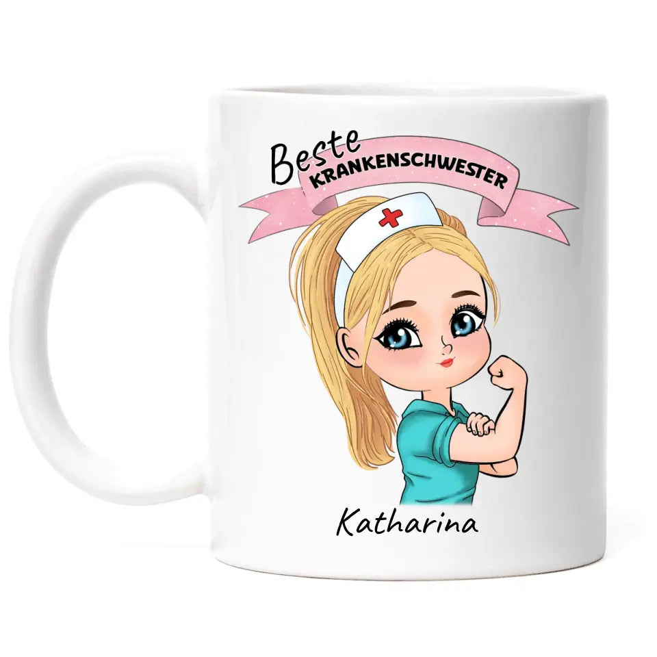 Krankenschwester Tasse Arzthelferin Pflegerin K-234