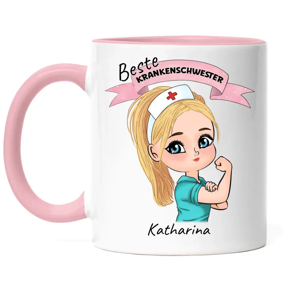 Krankenschwester Tasse Arzthelferin Pflegerin K-234