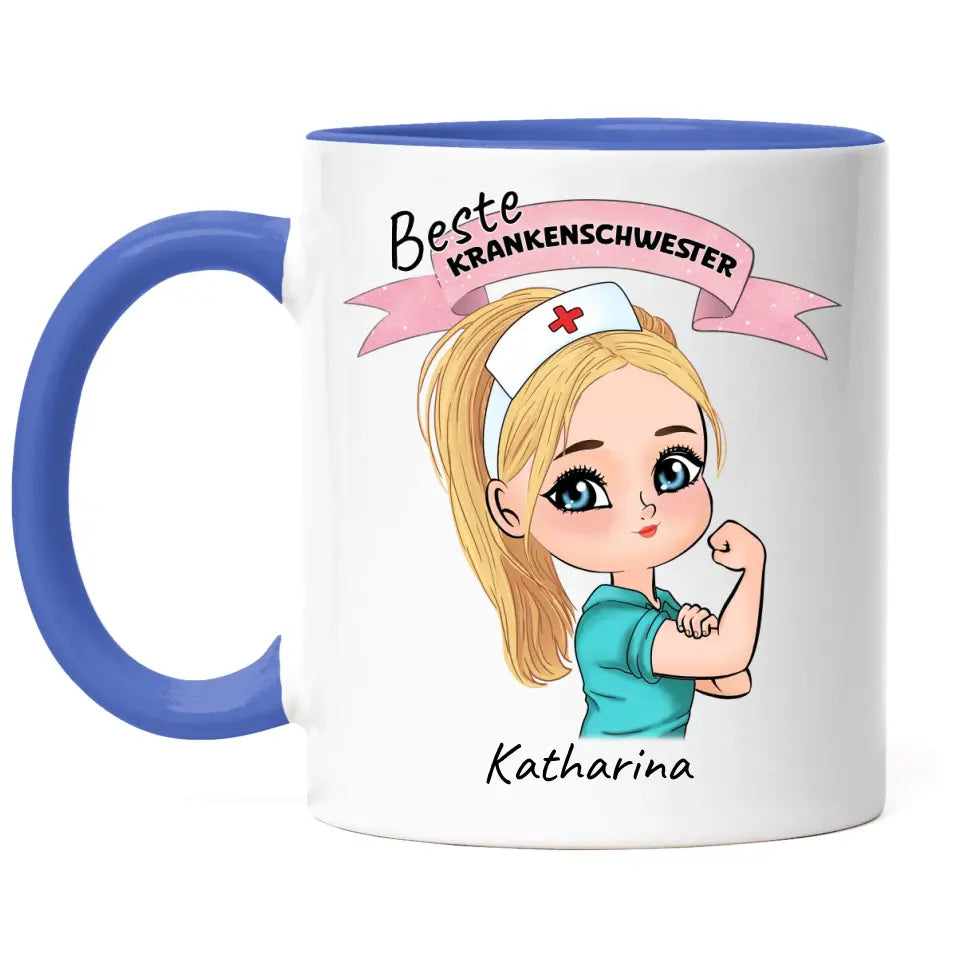 Krankenschwester Tasse Arzthelferin Pflegerin K-234
