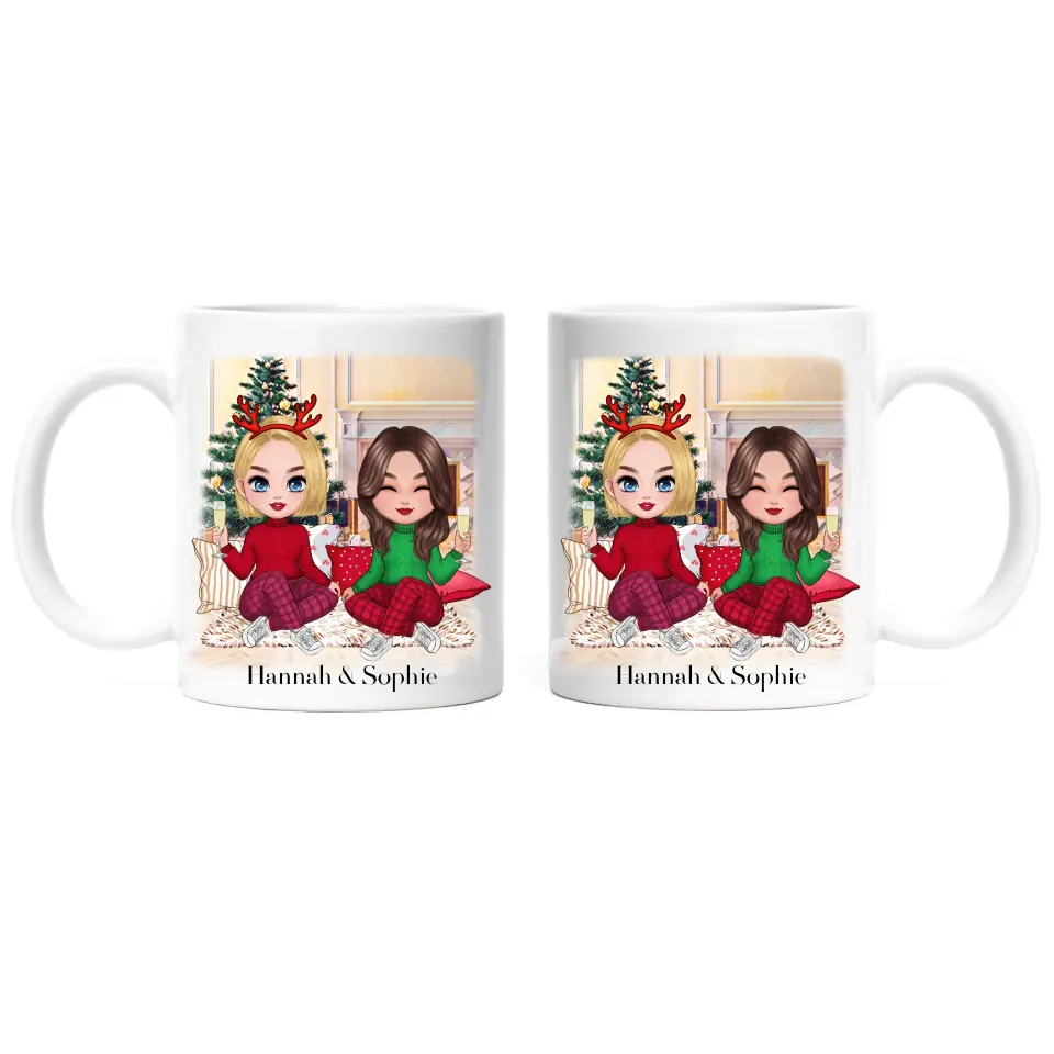 Freundinnen Tasse Weihnachten Xmas Weihnachtstasse K-237