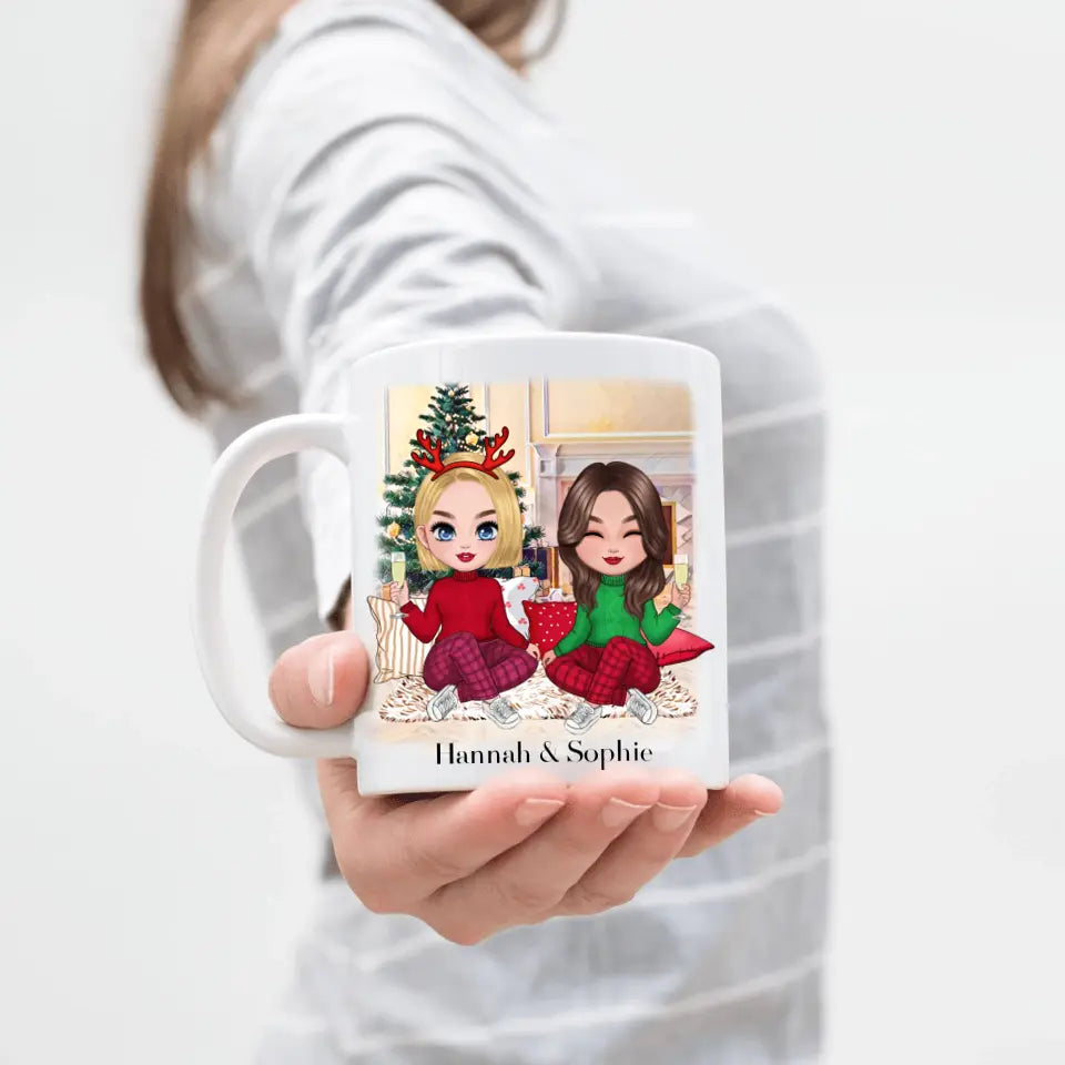 Freundinnen Tasse Weihnachten Xmas Weihnachtstasse K-237