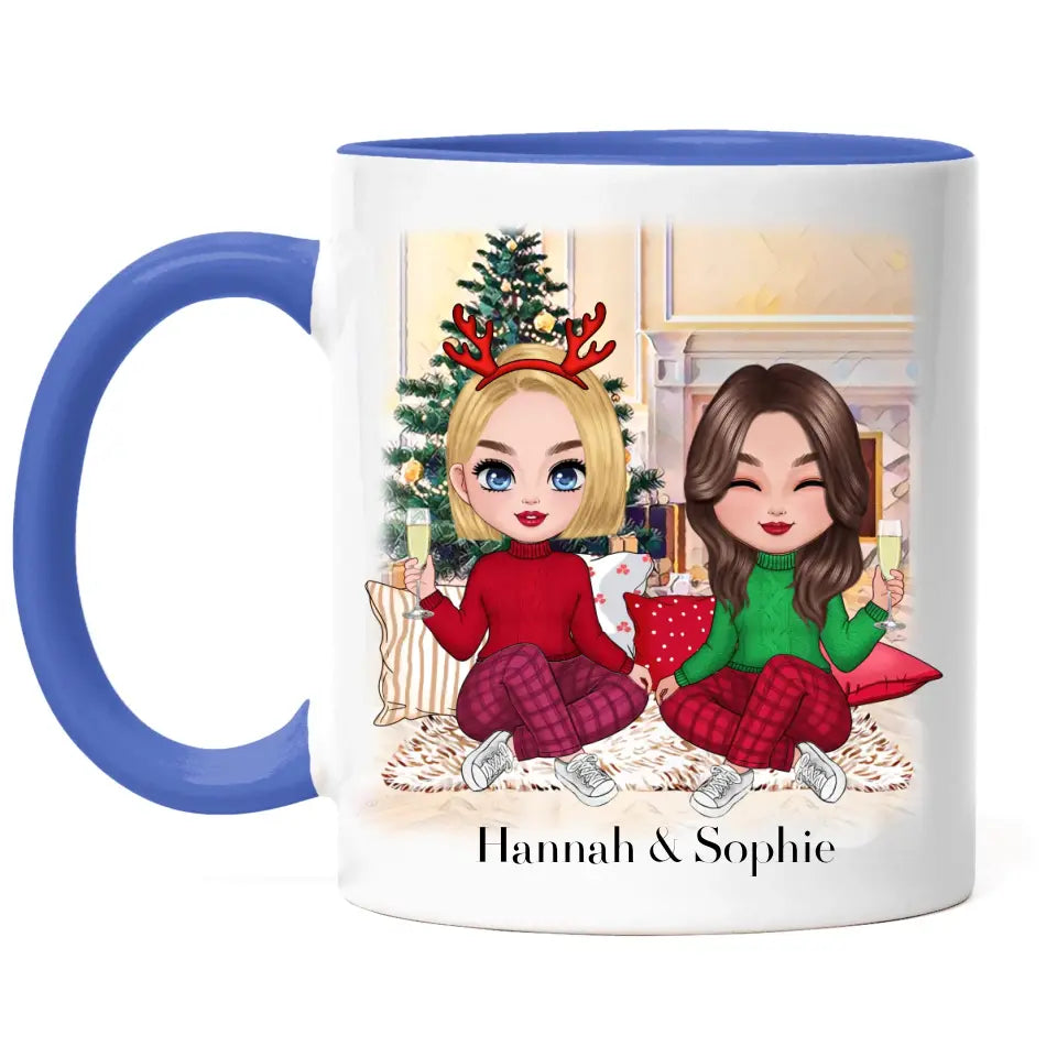 Freundinnen Tasse Weihnachten Xmas Weihnachtstasse K-237