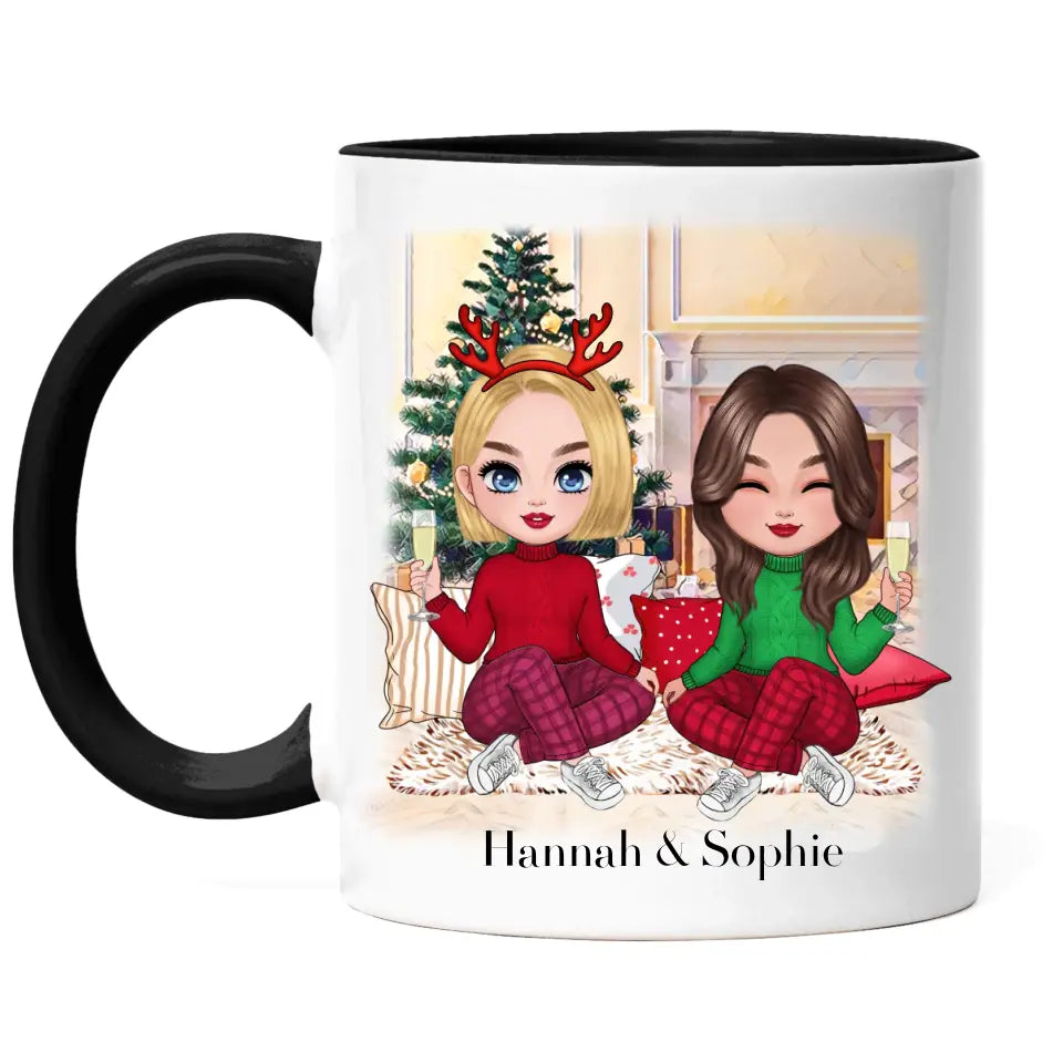 Freundinnen Tasse Weihnachten Xmas Weihnachtstasse K-237