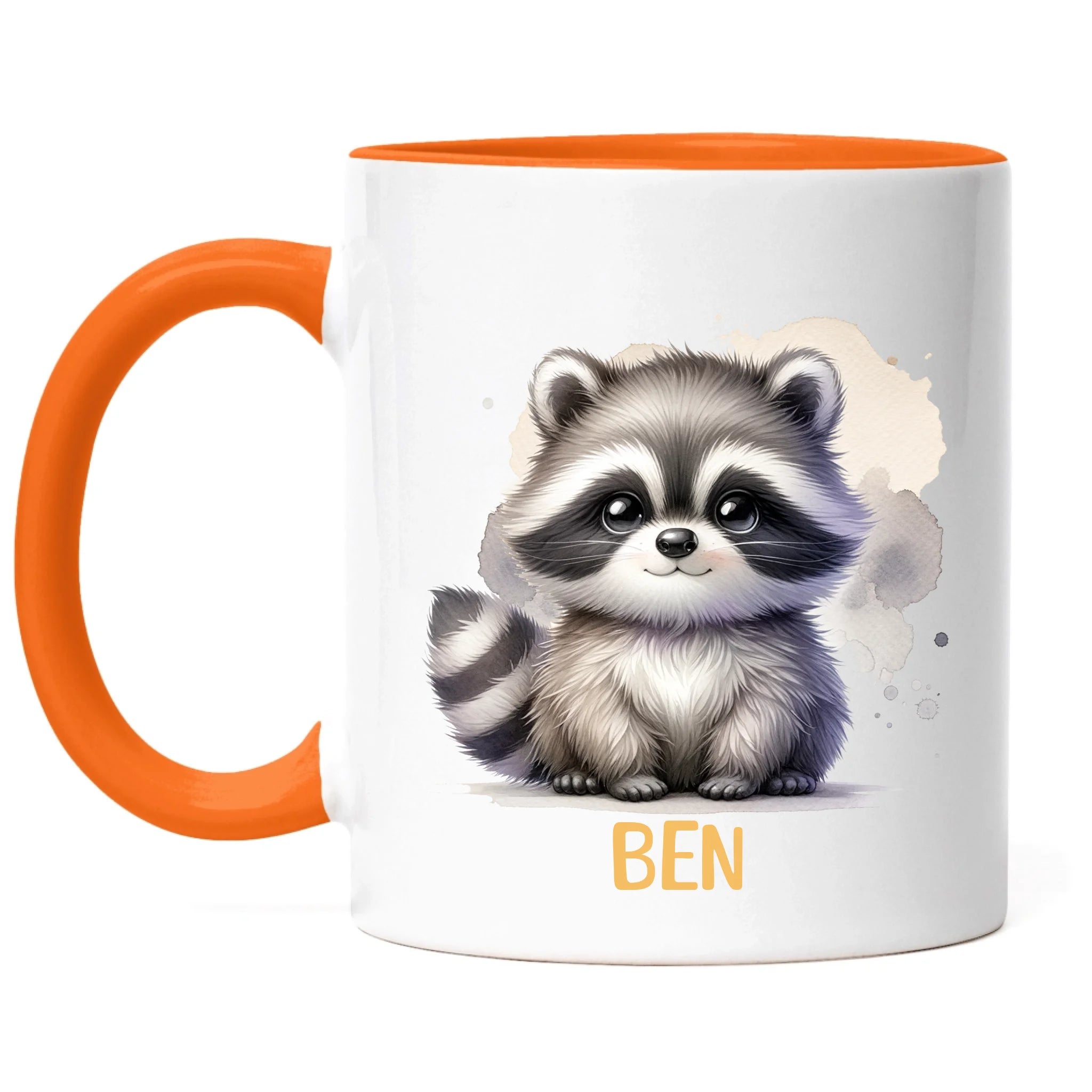 Kindertasse mit Namen Personalisiert, Personalisierte Tasse Kinder mit Tier, Namenstasse Kinderbecher als Geschenk zur Taufe, Geburt Weihnachten