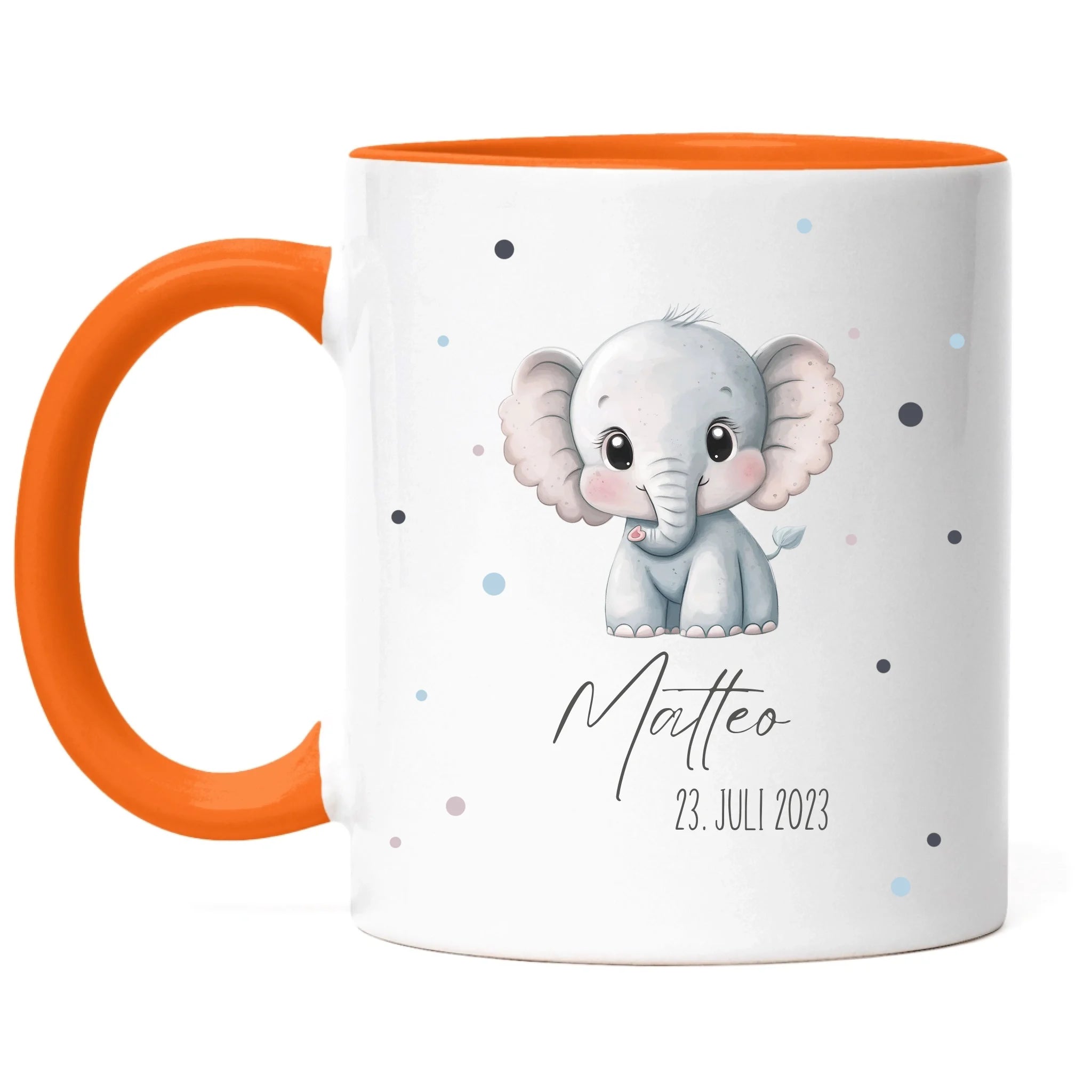 Kindertasse mit Namen Personalisiert, Personalisierte Tasse für Kinder mit Tiermotiv, Namenstasse als Geschenk zur Taufe, Geburt, Weihnachten