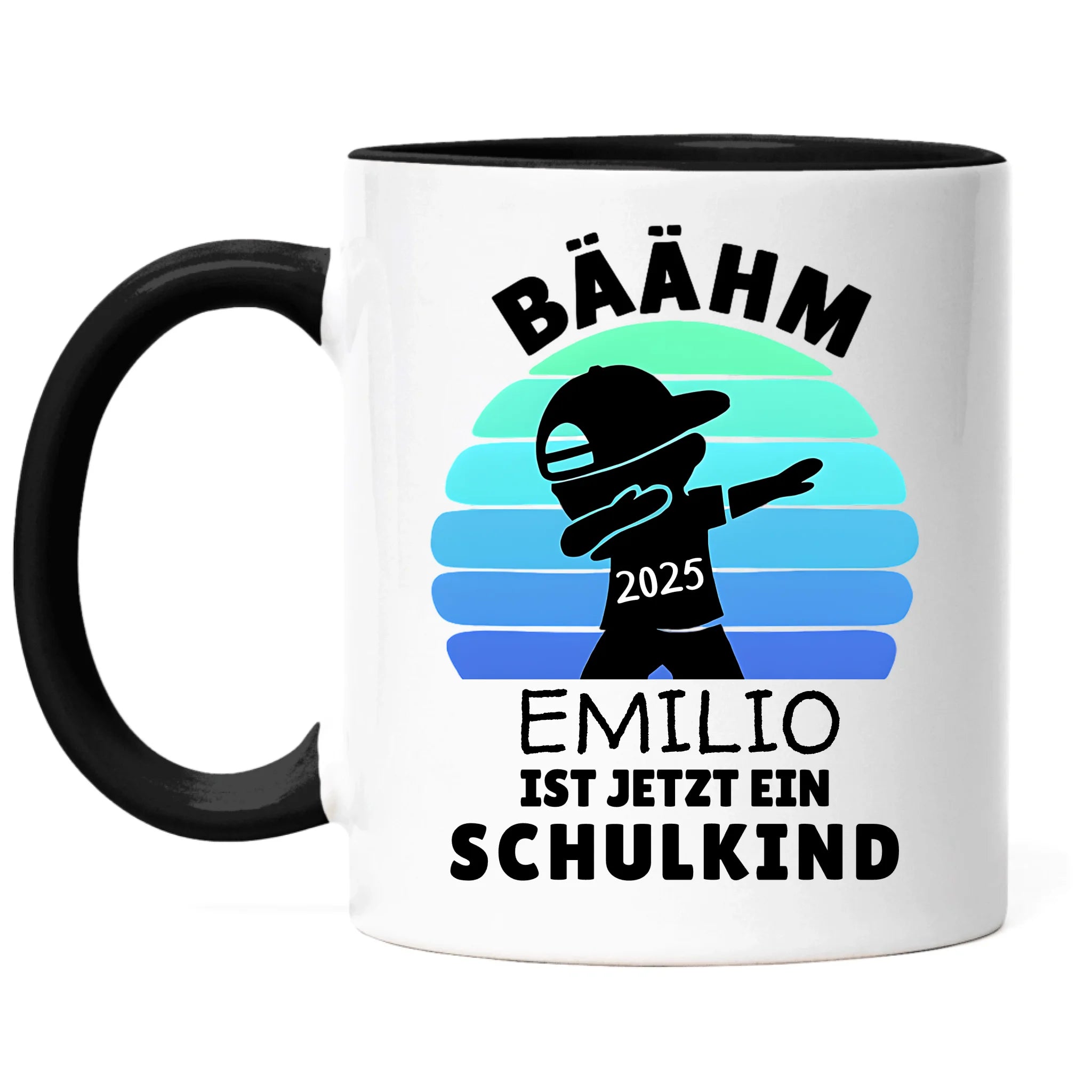 Bäähm Schulkind 2025 Tasse Personalisiert, Kleines Geschenk Einschulung Schulstart Schuleinführung mit Name & Jahr für Erstklässler
