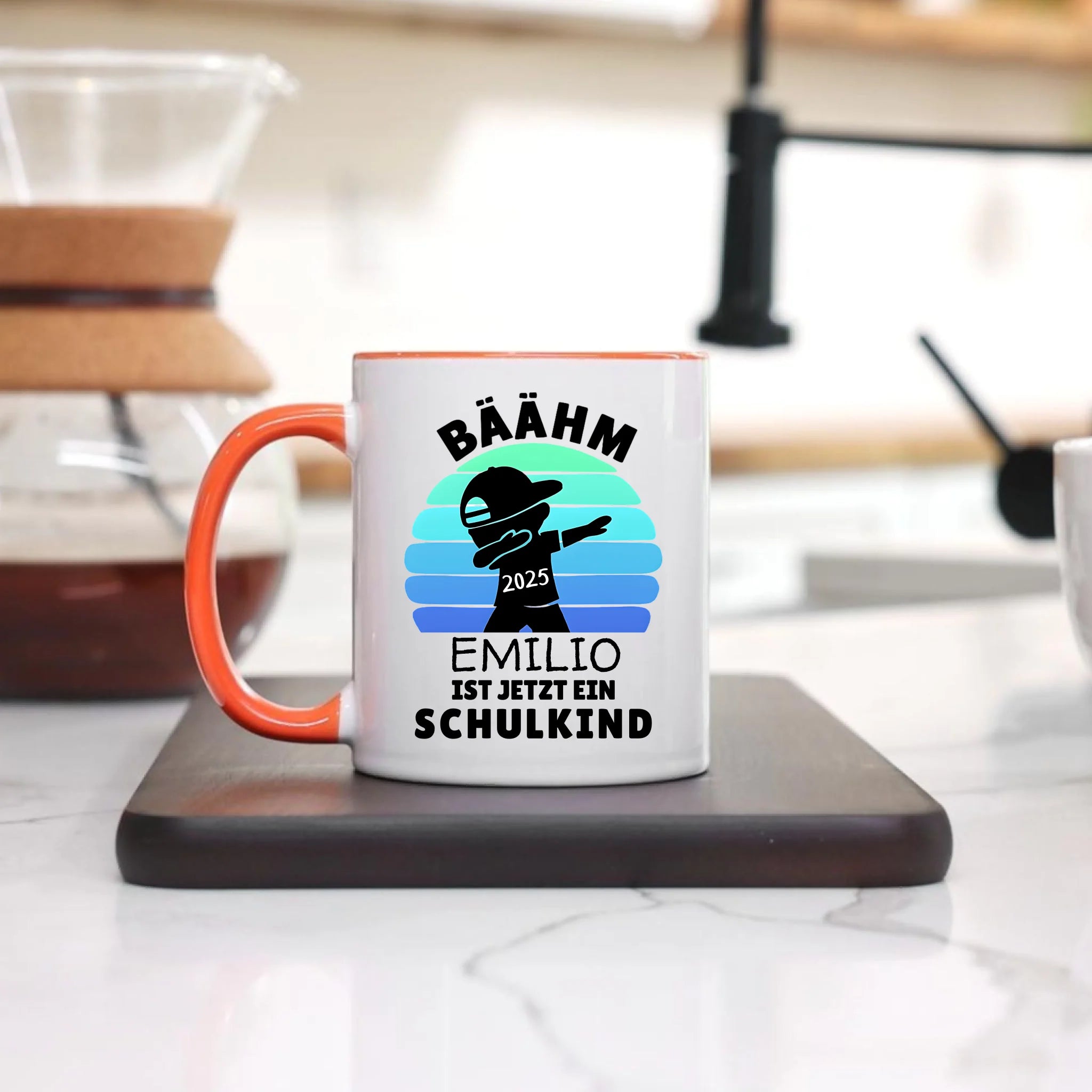 Bäähm Schulkind 2025 Tasse Personalisiert, Kleines Geschenk Einschulung Schulstart Schuleinführung mit Name & Jahr für Erstklässler