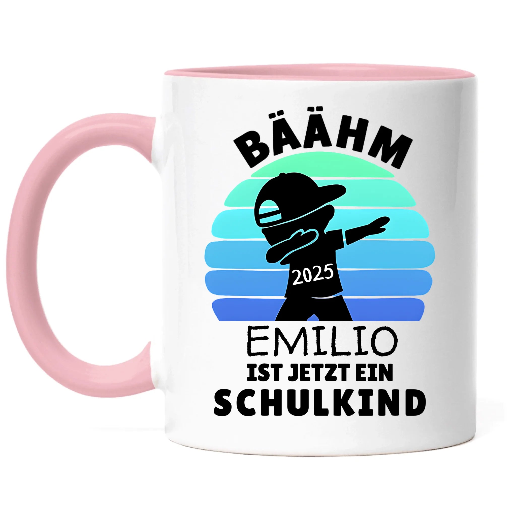 Bäähm Schulkind 2025 Tasse Personalisiert, Kleines Geschenk Einschulung Schulstart Schuleinführung mit Name & Jahr für Erstklässler