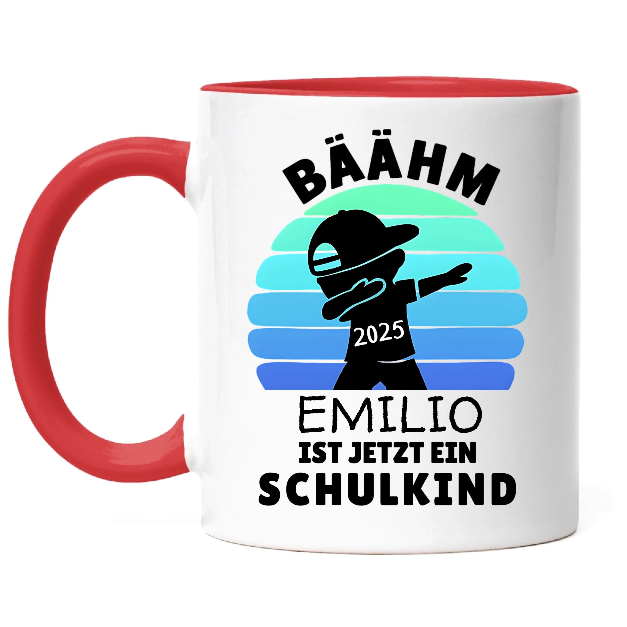 Bäähm Schulkind 2025 Tasse Personalisiert, Kleines Geschenk Einschulung Schulstart Schuleinführung mit Name & Jahr für Erstklässler