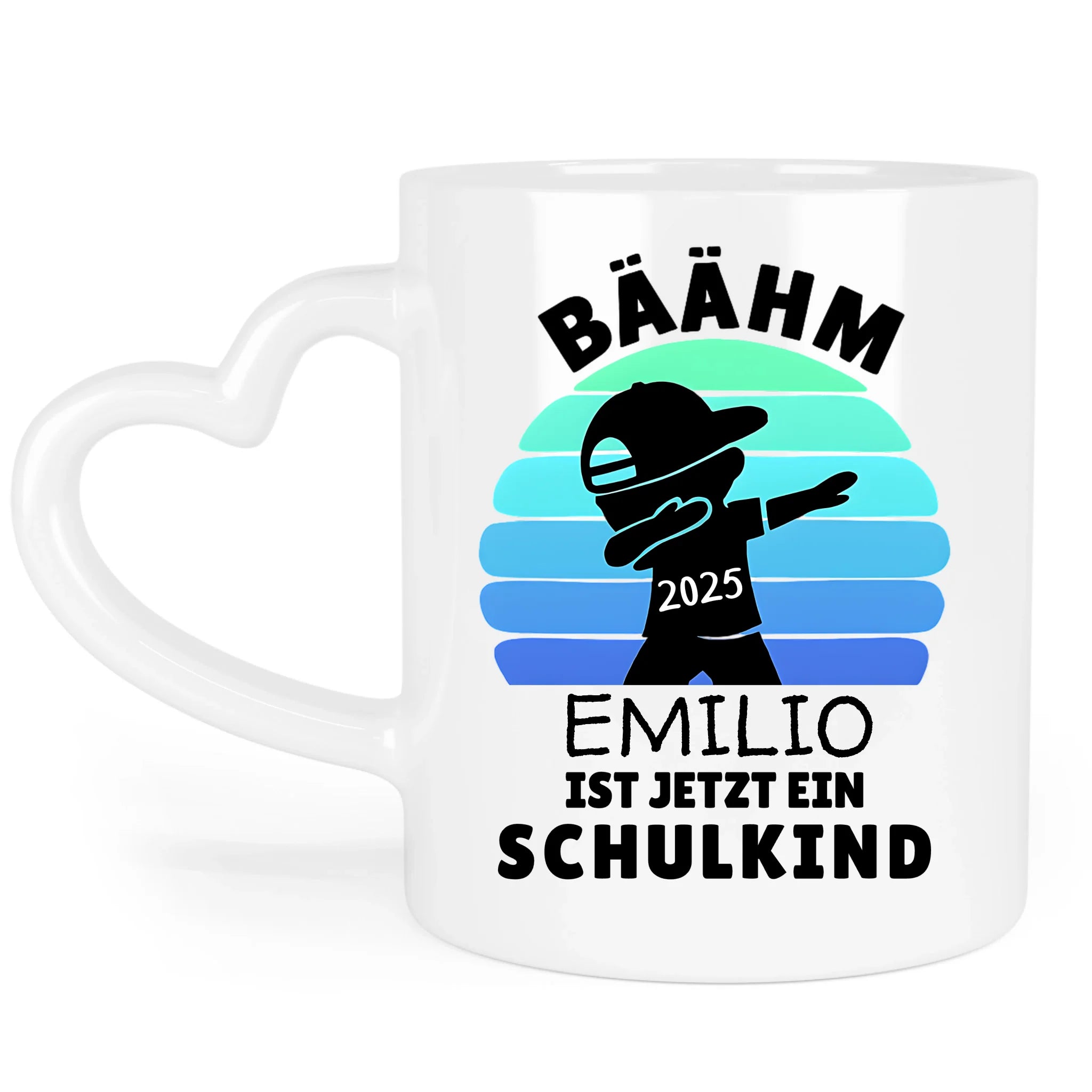 Bäähm Schulkind 2025 Tasse Personalisiert, Kleines Geschenk Einschulung Schulstart Schuleinführung mit Name & Jahr für Erstklässler