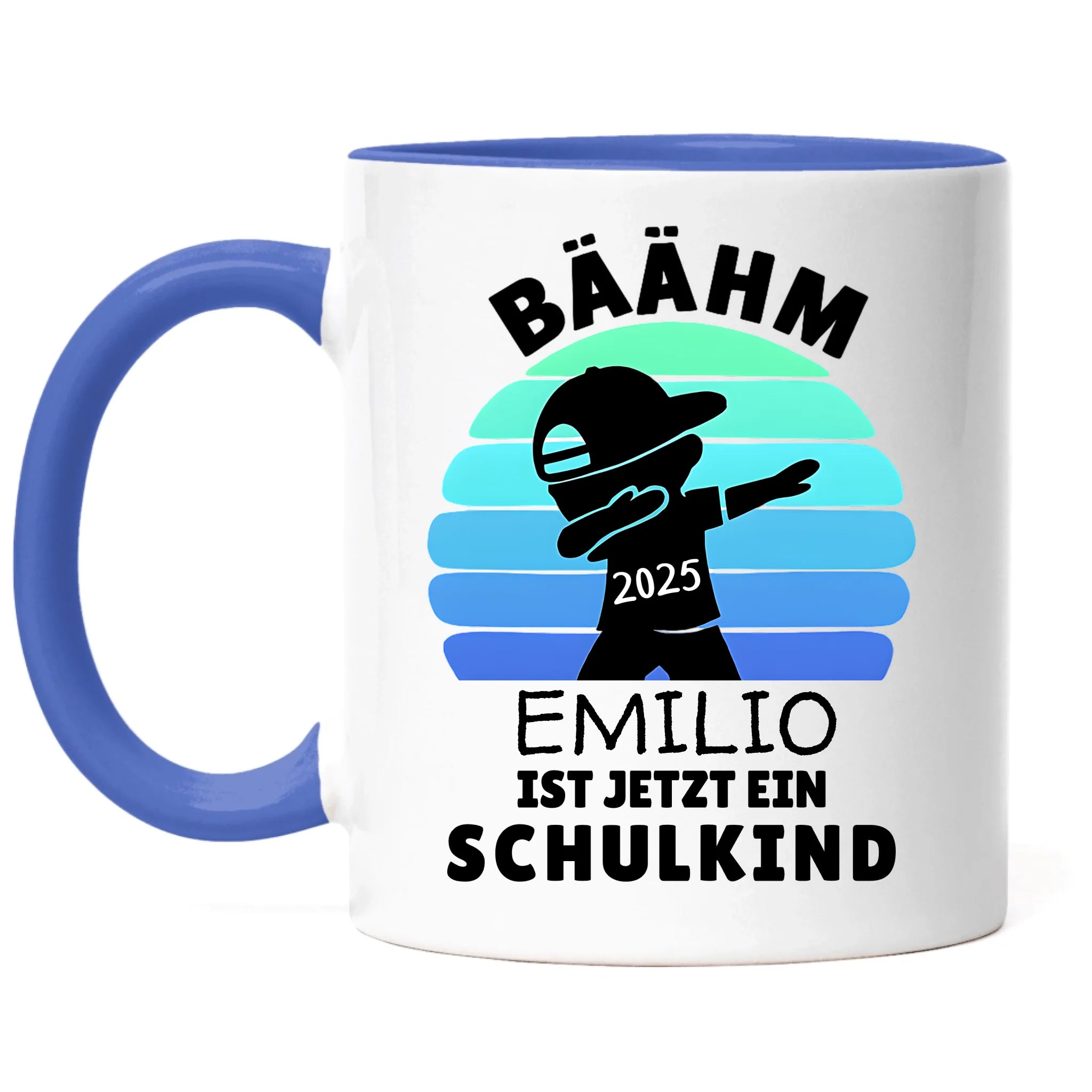 Bäähm Schulkind 2025 Tasse Personalisiert, Kleines Geschenk Einschulung Schulstart Schuleinführung mit Name & Jahr für Erstklässler