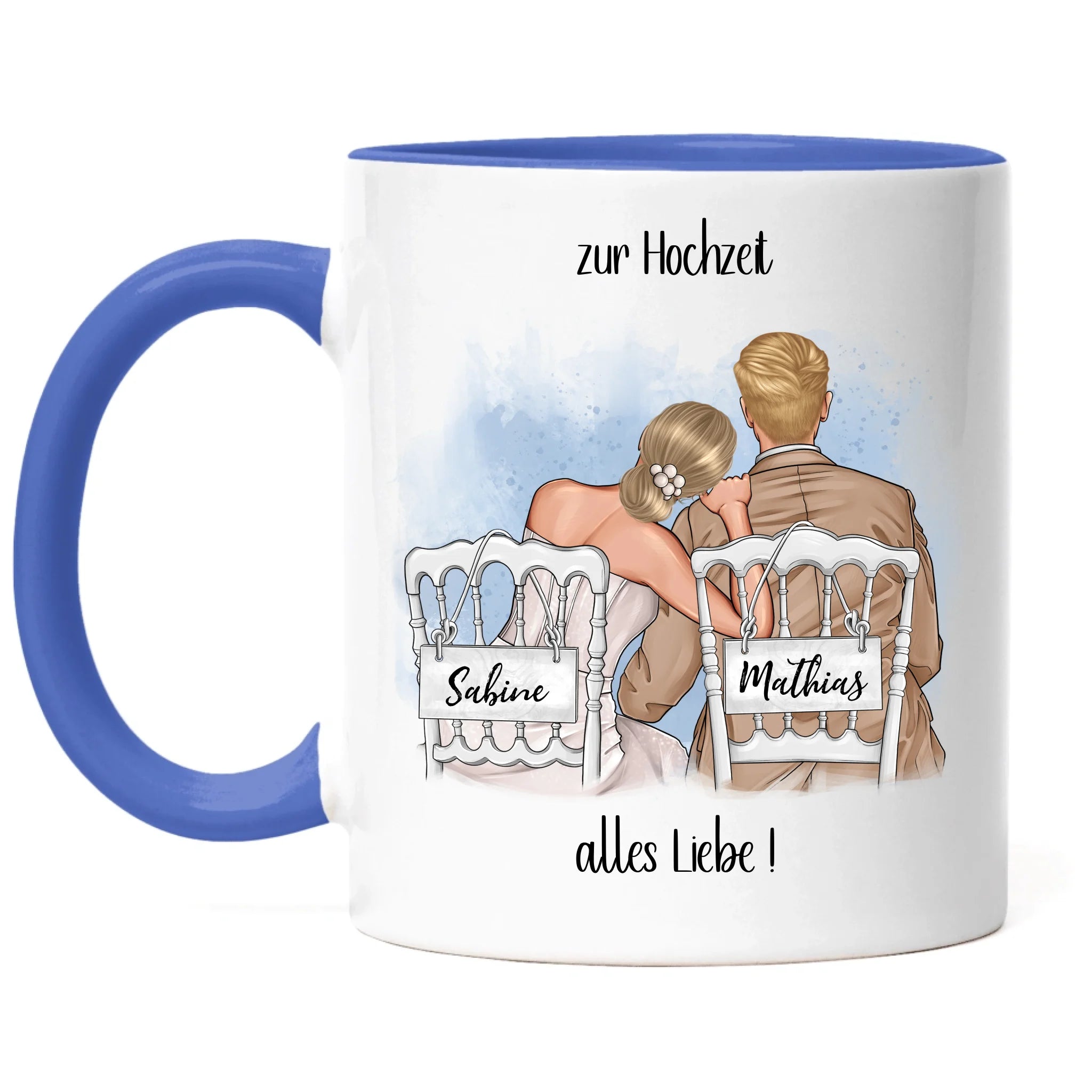 Tasse zur Hochzeit, Personalisiert mit Namen, Brautpaar Geschenkidee Paar Hochzeitstag Hochzeitsgeschenk Heirat Paar
