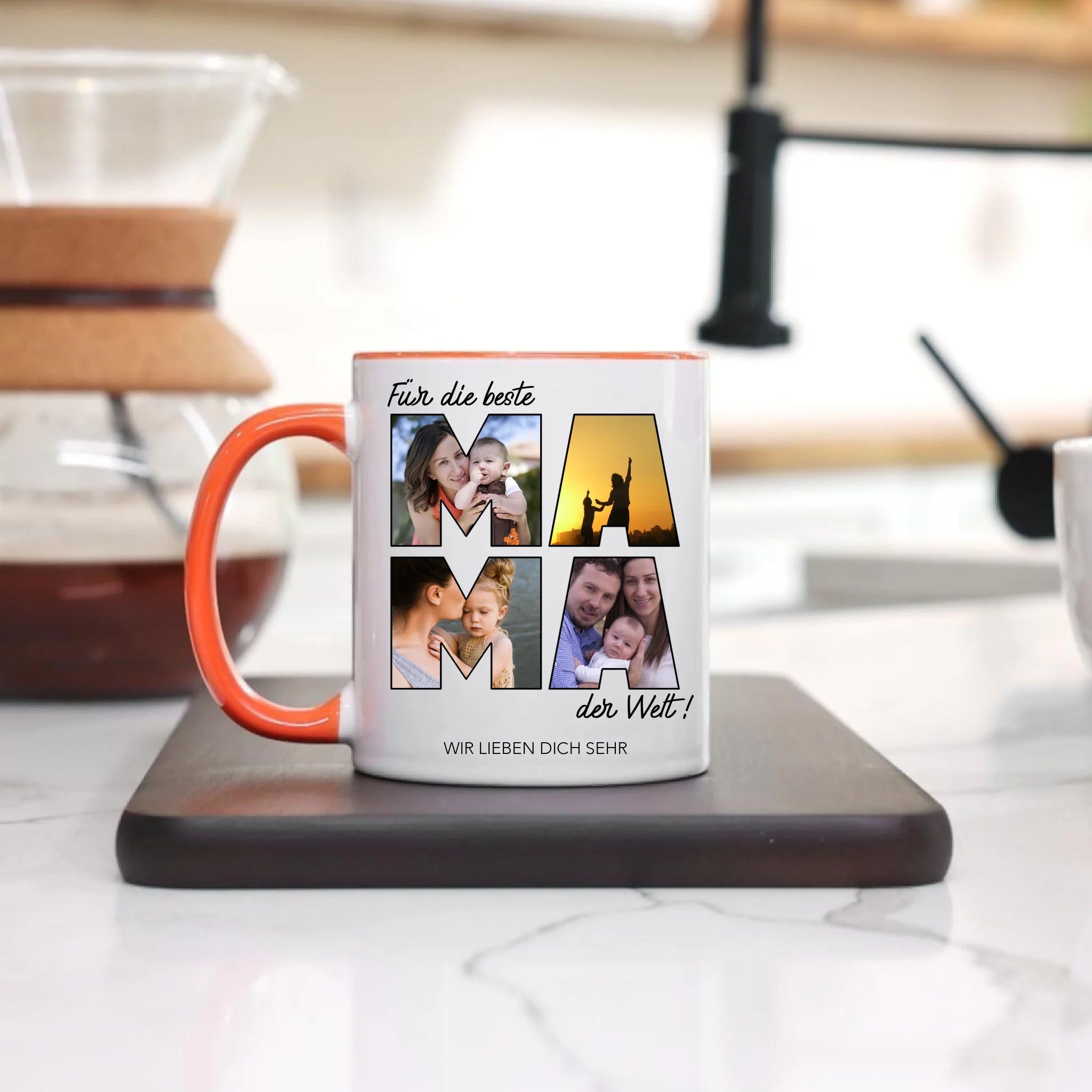 Tasse für Mama Personalisiert mit Foto Geschenk Geburtstag, Muttertagsgeschenk Fototasse mit eigenem Bild, Muttertagstasse Beste Mama