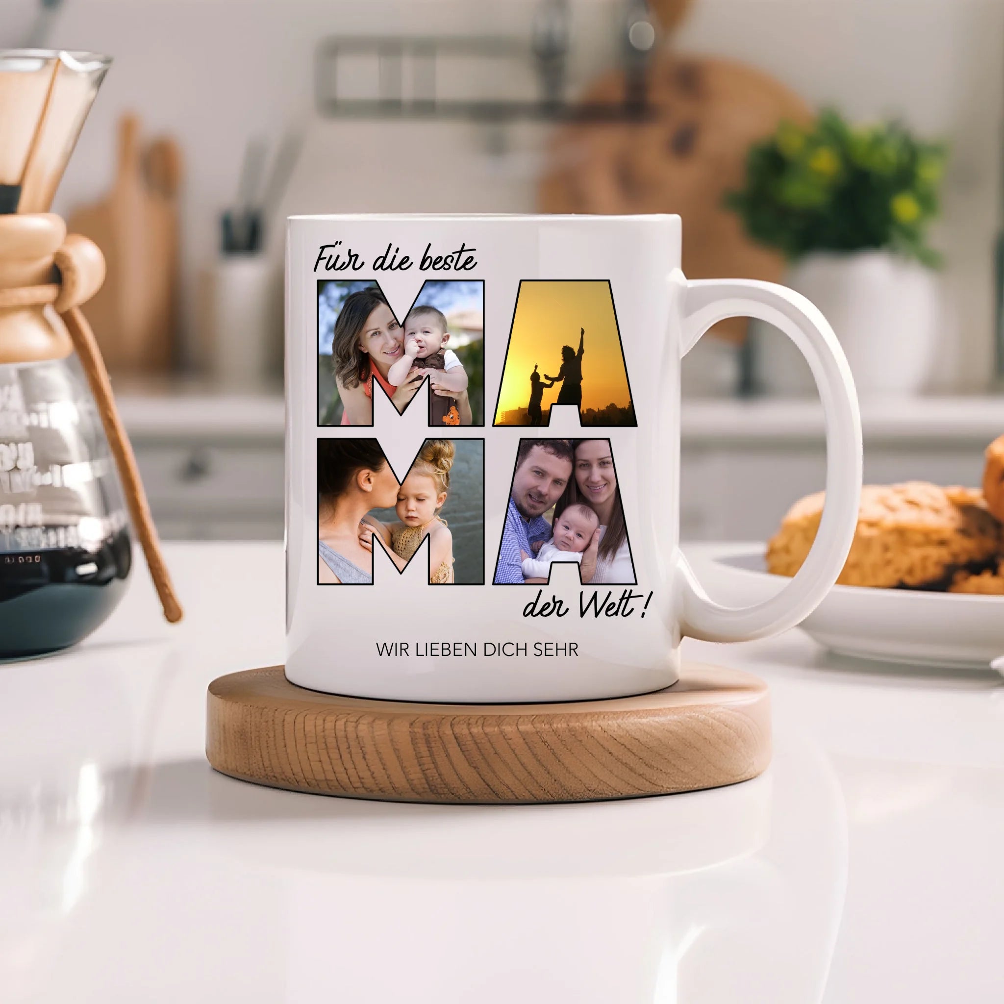 Tasse für Mama Personalisiert mit Foto Geschenk Geburtstag, Muttertagsgeschenk Fototasse mit eigenem Bild, Muttertagstasse Beste Mama